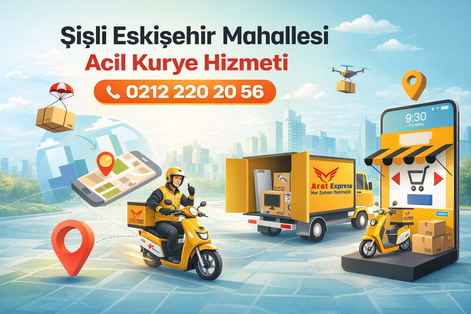  Şişli Eskişehir Mahallesi Acil Kurye Hizmeti 